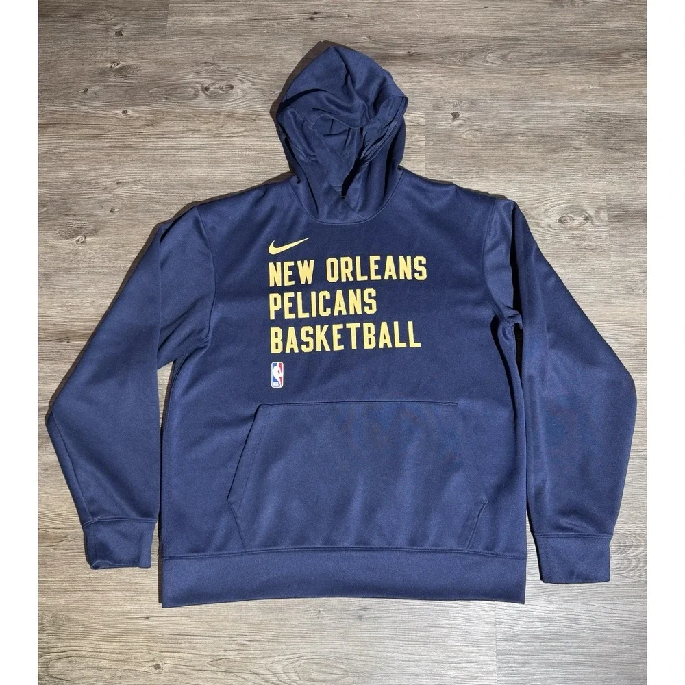 Nike NBA New Orleans Pelicans Men's M Dri-FIT Pullover Hoodie Navy blue
